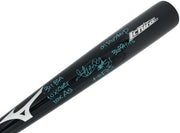 Ichiro Suzuki Autographed Black Mizuno Player Model Baseball Bat Seattle Mariners With 7 Stats IS Holo & Beckett BAS Witness Stock #256835