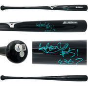 Ichiro Suzuki Autographed Black Mizuno Player Model Baseball Bat Seattle Mariners "#51, 4367" IS Holo & Beckett BAS Witness Stock #256836
