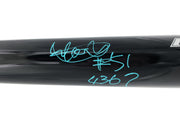 Ichiro Suzuki Autographed Black Mizuno Player Model Baseball Bat Seattle Mariners "#51, 4367" IS Holo & Beckett BAS Witness Stock #256836