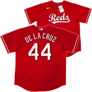 Cincinnati Reds Elly De La Cruz Autographed Red Nike Jersey Size L "MLB Debut 6/6/23" Beckett BAS Witness Stock #256879