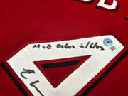 Cincinnati Reds Elly De La Cruz Autographed Red Nike Jersey Size L "MLB Debut 6/6/23" Beckett BAS Witness Stock #256879