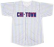 Chicago Cubs Michael Busch Autographed White Pinstripes Jersey Beckett BAS Witness Stock #256912