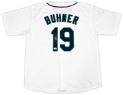 Seattle Mariners Jay Buhner Autographed White Jersey Beckett BAS Witness Stock #256887