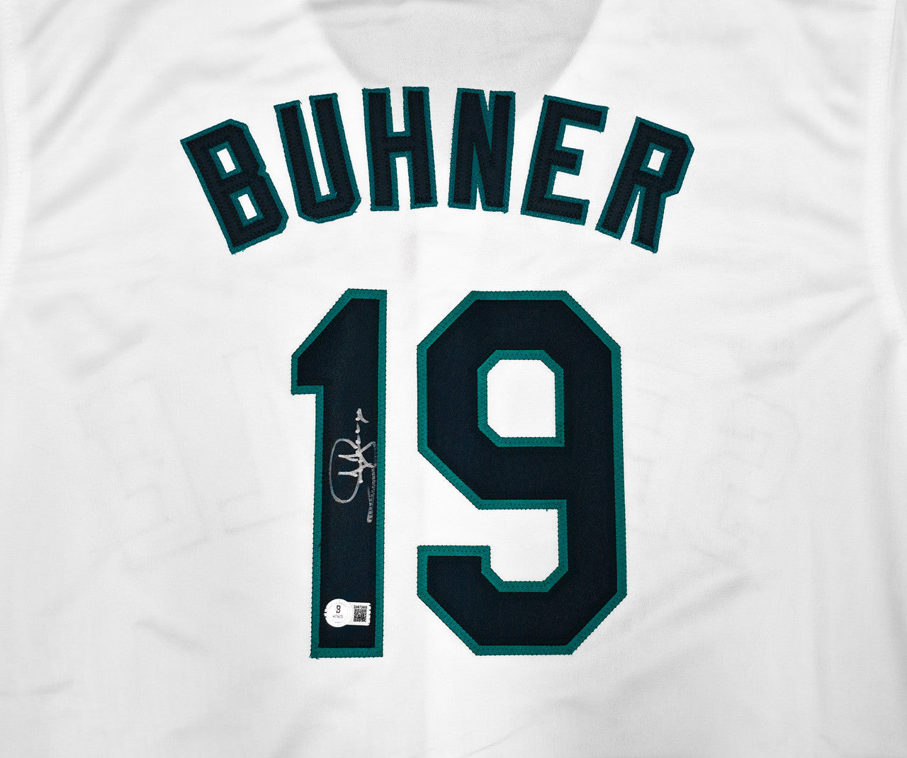 Seattle Mariners Jay Buhner Autographed White Jersey Beckett BAS Witness Stock #256887