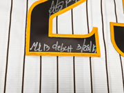 San Diego Padres Fernando Tatis Jr. Autographed White Pinstripes Nike Jersey Size XL "MLB Debut 3/28/19" Beckett BAS Stock #256876