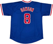 Chicago Cubs Andre Dawson Autographed Blue Jersey Beckett BAS Witness Stock #256897