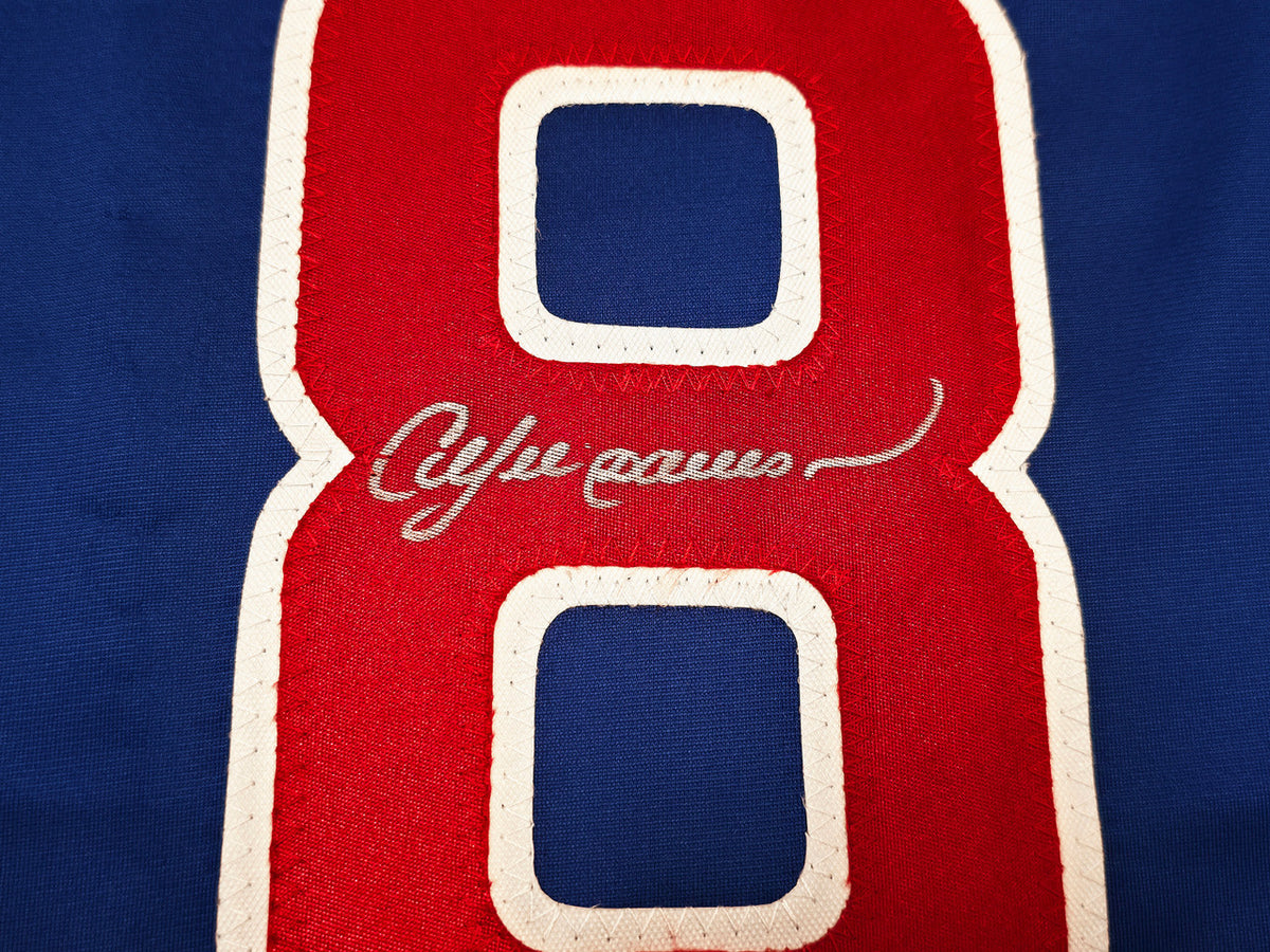 Chicago Cubs Andre Dawson Autographed Blue Jersey Beckett BAS Witness Stock #256897