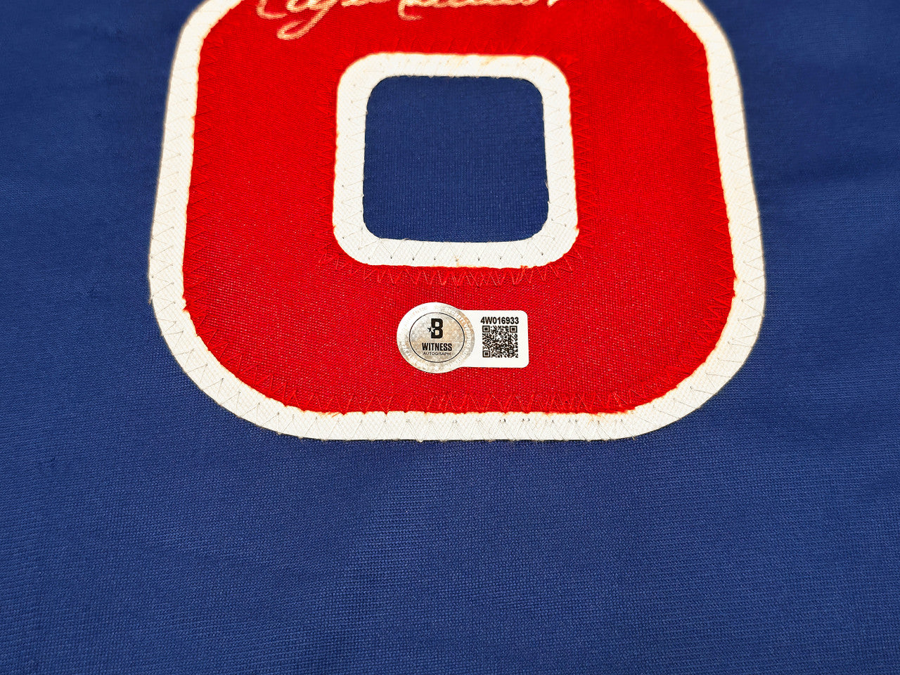 Chicago Cubs Andre Dawson Autographed Blue Jersey Beckett BAS Witness Stock #256897
