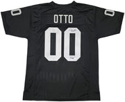 Oakland Raiders Jim Otto Autographed Black Jersey GTSM Stock #256891
