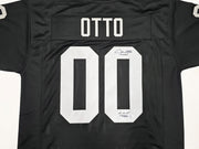 Oakland Raiders Jim Otto Autographed Black Jersey GTSM Stock #256891