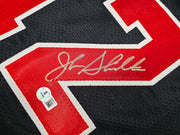 Team USA John Stockton Autographed Blue Jersey Beckett BAS Witness Stock #256901