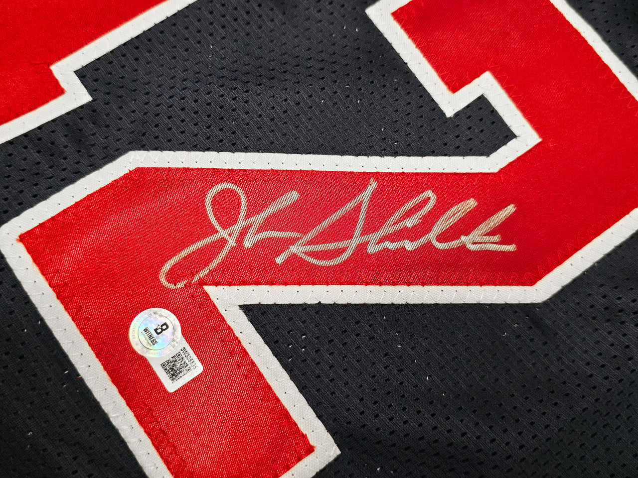 Team USA John Stockton Autographed Blue Jersey Beckett BAS Witness Stock #256901