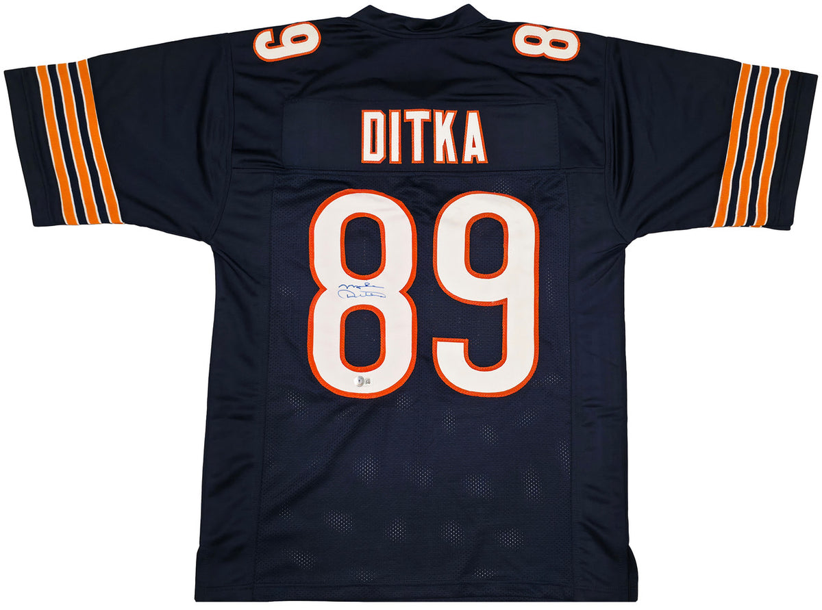 Chicago Bears Mike Ditka Autographed Blue Jersey Beckett BAS QR Stock #256839