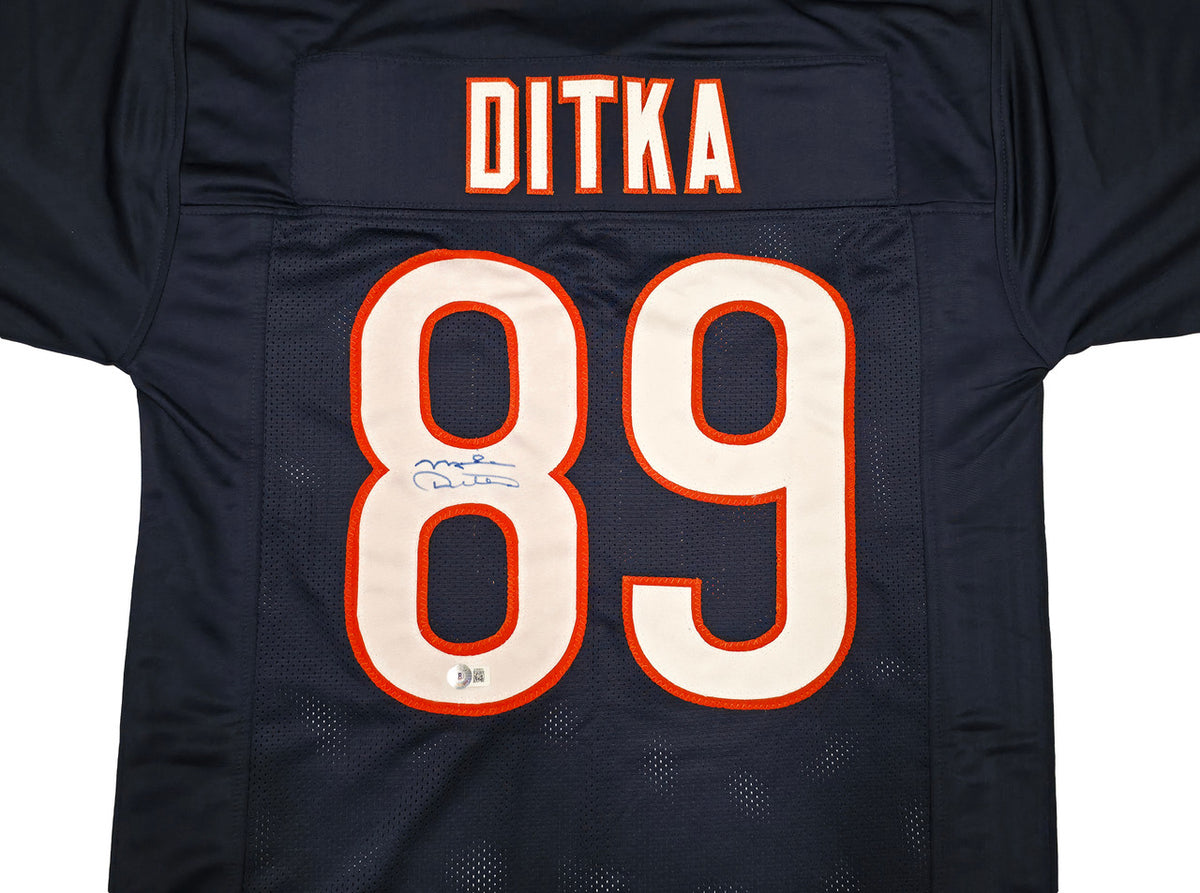 Chicago Bears Mike Ditka Autographed Blue Jersey Beckett BAS QR Stock #256839
