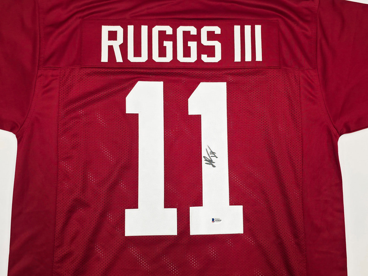 Alabama Crimson Tide Henry Ruggs III Autographed Maroon Jersey Beckett BAS Stock #256889
