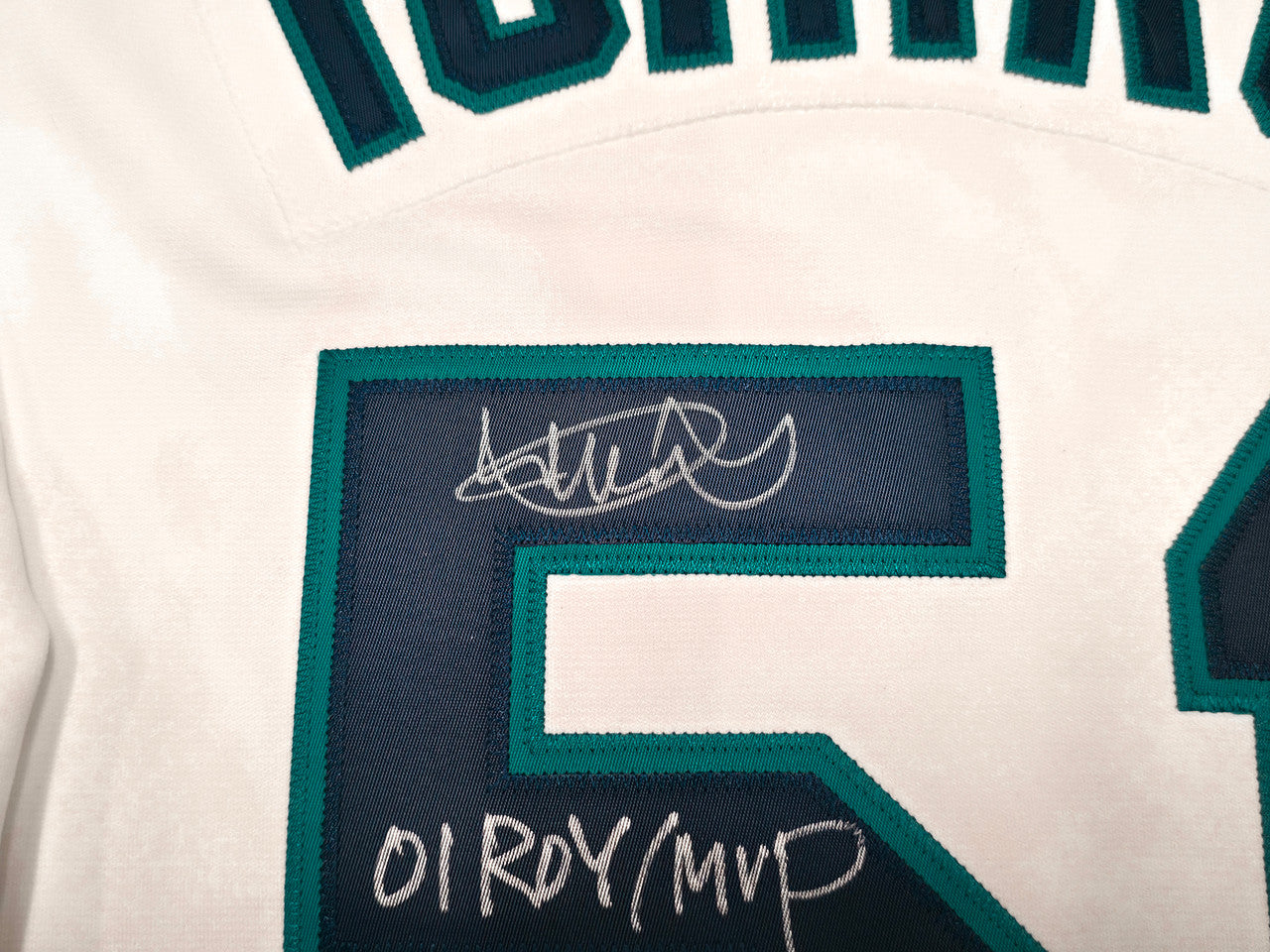 Seattle Mariners Ichiro Suzuki Autographed White Authentic Mitchell & Ness Cooperstown Authentic Collection 2001 ASG Patch Rookie Jersey Size 48 "01 ROY/MVP" IS Holo & Beckett BAS Witness Stock #256852