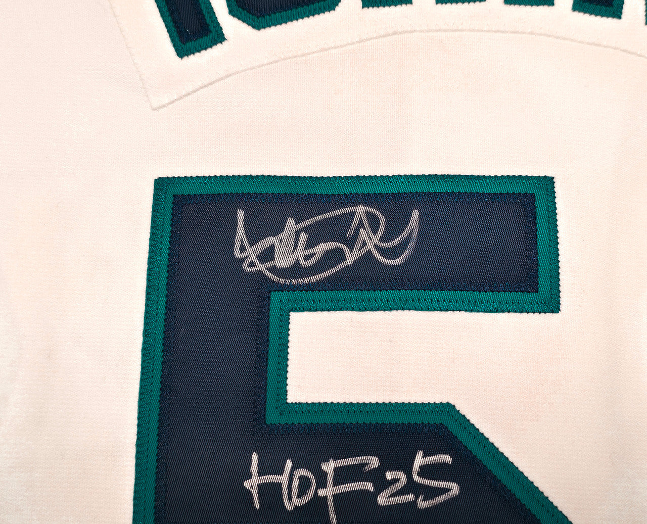 Seattle Mariners Ichiro Suzuki Autographed White Authentic Mitchell & Ness Cooperstown Authentic Collection 2001 ASG Patch Rookie Jersey Size 52 "HOF 25" IS Holo & Beckett BAS Witness Stock #256854
