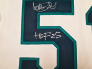 Seattle Mariners Ichiro Suzuki Autographed White Authentic Mitchell & Ness Cooperstown Authentic Collection 2001 ASG Patch Rookie Jersey Size 48 "HOF 25" IS Holo & Beckett BAS Witness Stock #256855