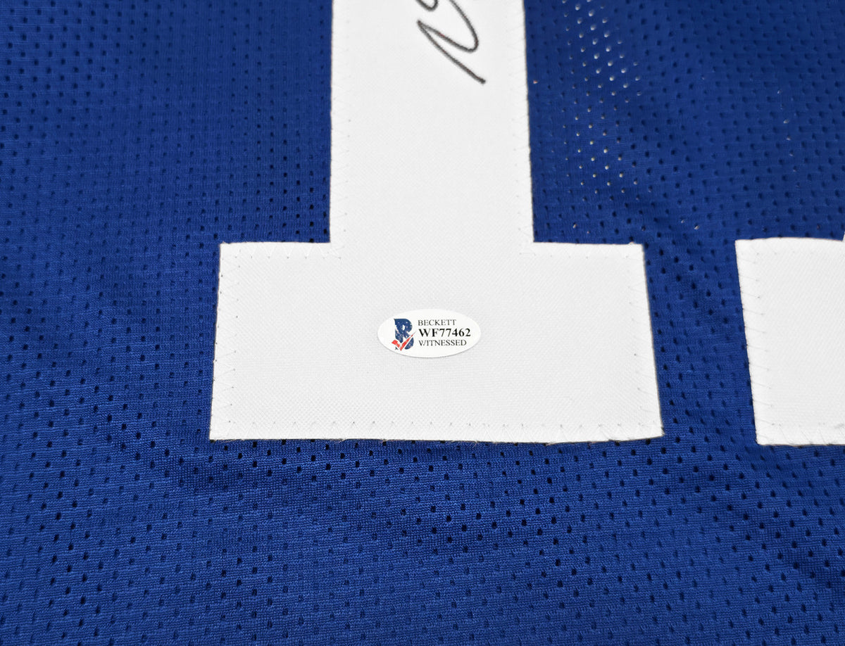 Los Angeles Rams Davante Adams Autographed Blue Jersey Beckett BAS Witness Stock #256898