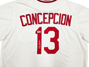 Cincinnati Reds Dave Concepcion Autographed White Nike Cooperstown Collection Jersey Beckett BAS QR Stock #256920