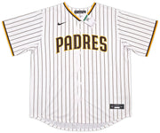 San Diego Padres Fernando Tatis Jr. Autographed White Pinstripes Nike Jersey Size XL Beckett BAS Witness Stock #256875