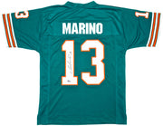 Miami Dolphins Dan Marino Autographed Teal Jersey Beckett BAS Witness Stock #256917