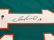 Miami Dolphins Dan Marino Autographed Teal Jersey Beckett BAS Witness Stock #256917