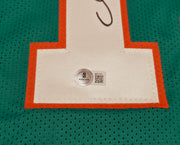 Miami Dolphins Dan Marino Autographed Teal Jersey Beckett BAS Witness Stock #256917