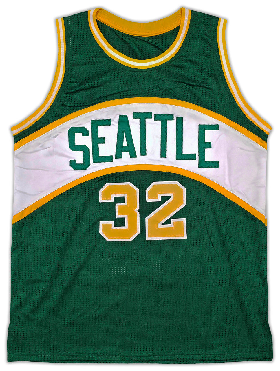 Seattle Supersonics Downtown Fred Brown Autographed Green Jersey MCS Holo Stock #256702