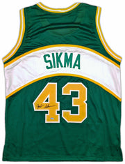 Seattle Supersonics Jack Sikma Autographed Green Jersey MCS Holo Stock #256726