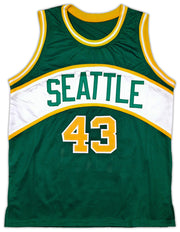 Seattle Supersonics Jack Sikma Autographed Green Jersey MCS Holo Stock #256726