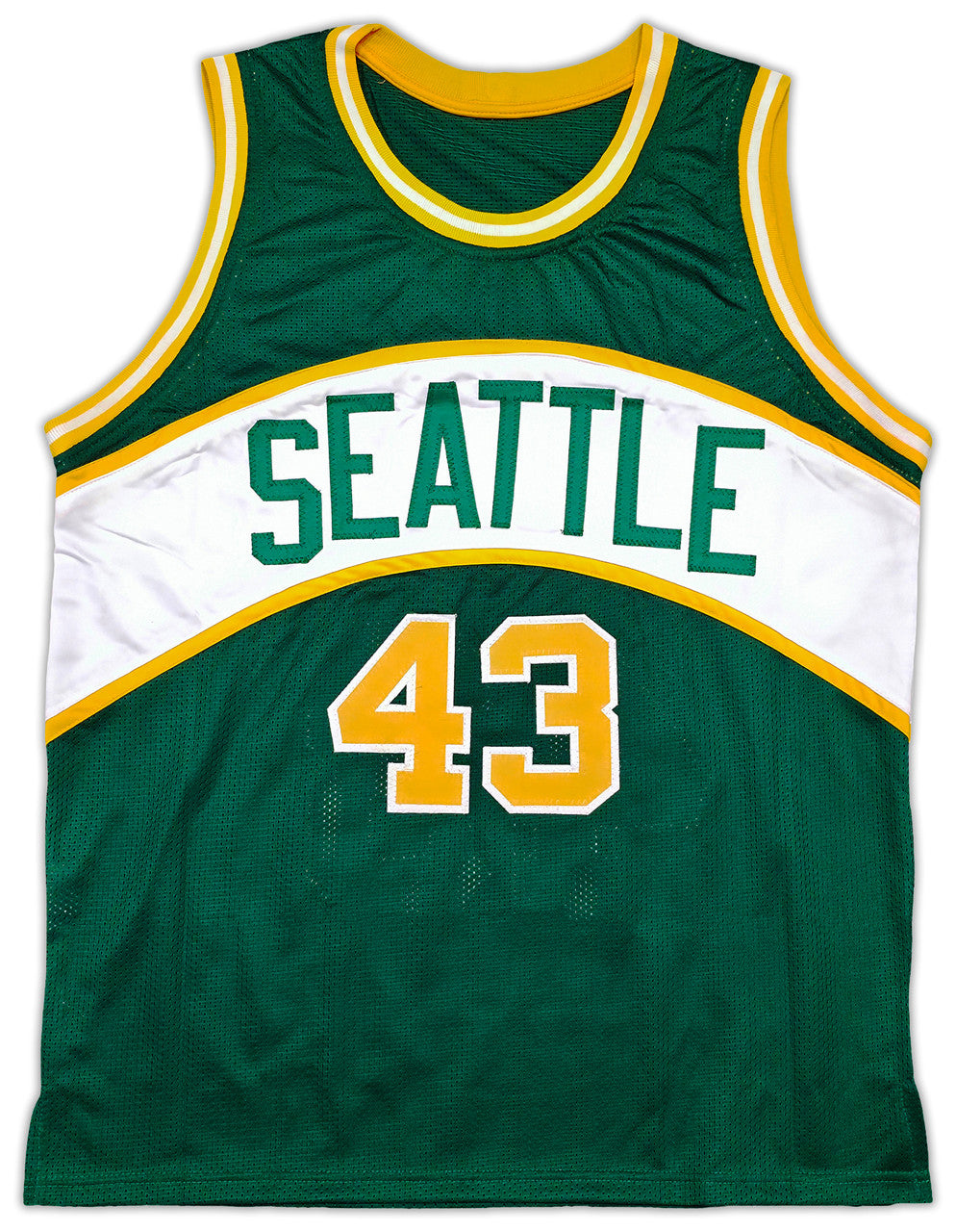 Seattle Supersonics Jack Sikma Autographed Green Jersey MCS Holo Stock #256726