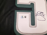 Philadelphia Eagles Donovan McNabb Autographed Black Jersey Beckett BAS Witness Stock #256860