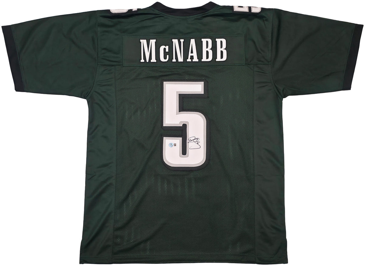 Philadelphia Eagles Donovan McNabb Autographed Green Jersey IS Holo & Beckett BAS Witness Stock #256859