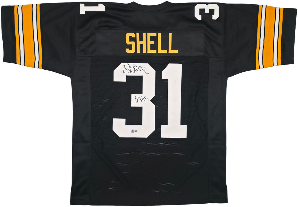 Pittsburgh Steelers Donnie Shell Autographed Black Jersey "HOF 20" Beckett BAS Witness Stock #256861