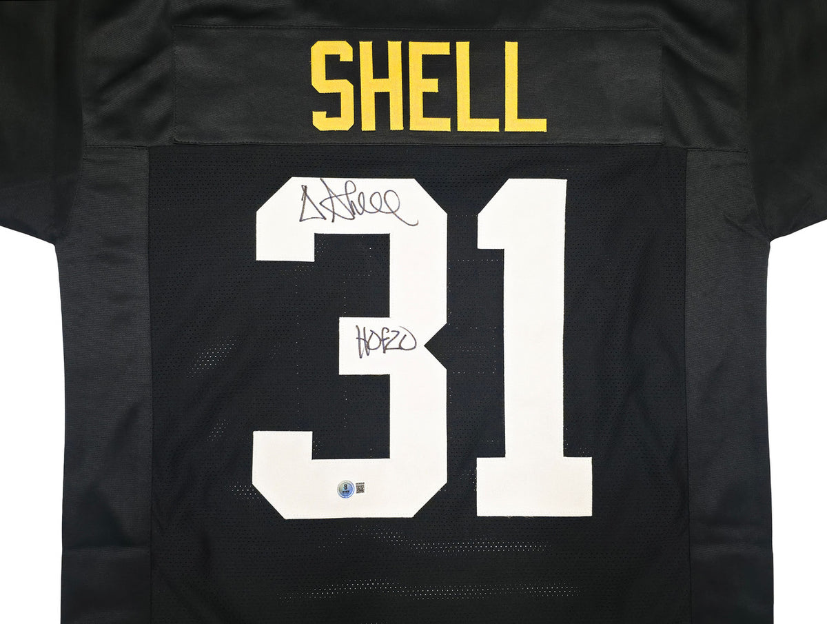 Pittsburgh Steelers Donnie Shell Autographed Black Jersey "HOF 20" Beckett BAS Witness Stock #256861