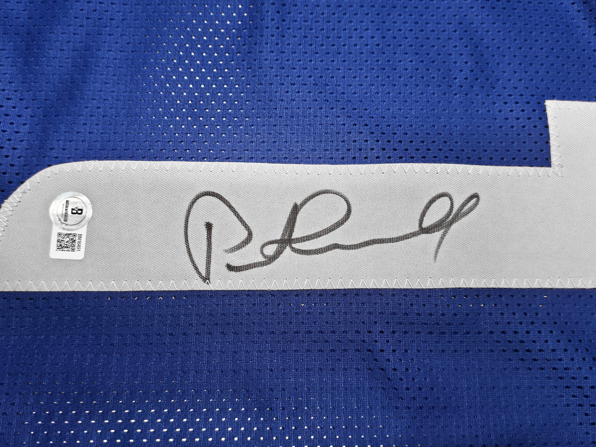 Seattle Seahawks Pete Carroll Autographed Blue Jersey Beckett BAS QR Stock #256903