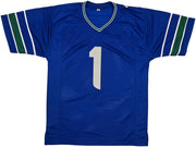 Seattle Seahawks Pete Carroll Autographed Blue Jersey Beckett BAS QR Stock #256903