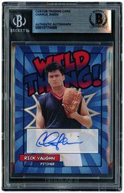 Charlie Sheen Autographed Major League Trading Card Rick Vaughn Beckett BAS Stock #256728