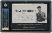 Charlie Sheen Autographed Major League Trading Card Rick Vaughn Beckett BAS Stock #256728
