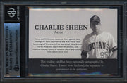 Charlie Sheen Autographed Major League Trading Card Rick Vaughn Beckett BAS Stock #256729