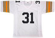 Pittsburgh Steelers Donnie Shell Autographed White Jersey "HOF 20" Beckett BAS Witness Stock #256862