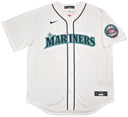 Seattle Mariners Ichiro Suzuki Autographed White Nike Hall of Fame Patch Jersey Size XL IS Holo & Beckett BAS Witness Stock #256858
