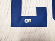 Indianapolis Colts Jonathan Taylor Autographed White Jersey Beckett BAS Witness Stock #256915
