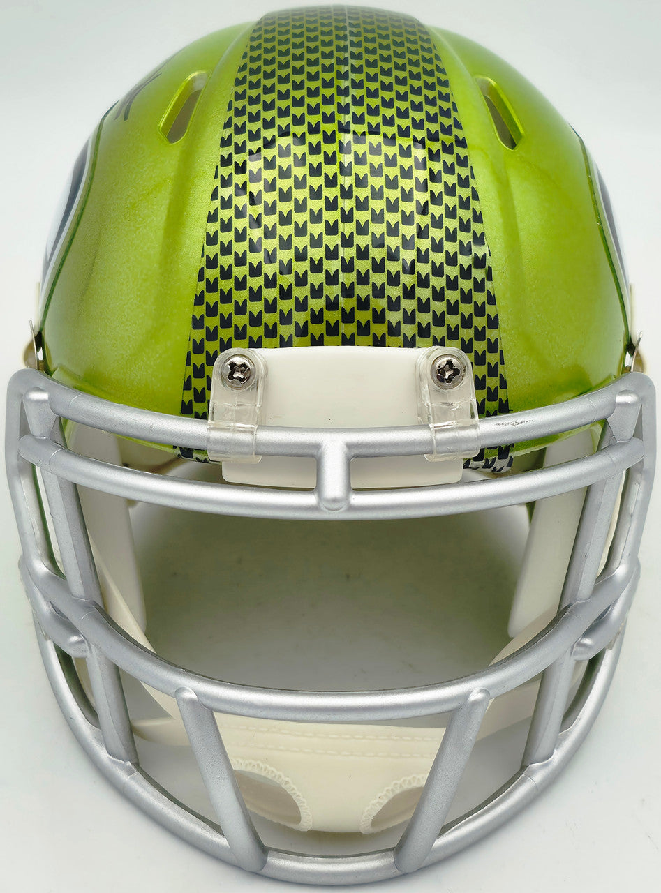 Zach Charbonnet Autographed Seattle Seahawks Flash Green Speed Mini Helmet MCS Holo Stock #256965