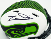 Zach Charbonnet Autographed Seattle Seahawks Lunar Eclipse White Speed Mini Helmet MCS Holo Stock #256966
