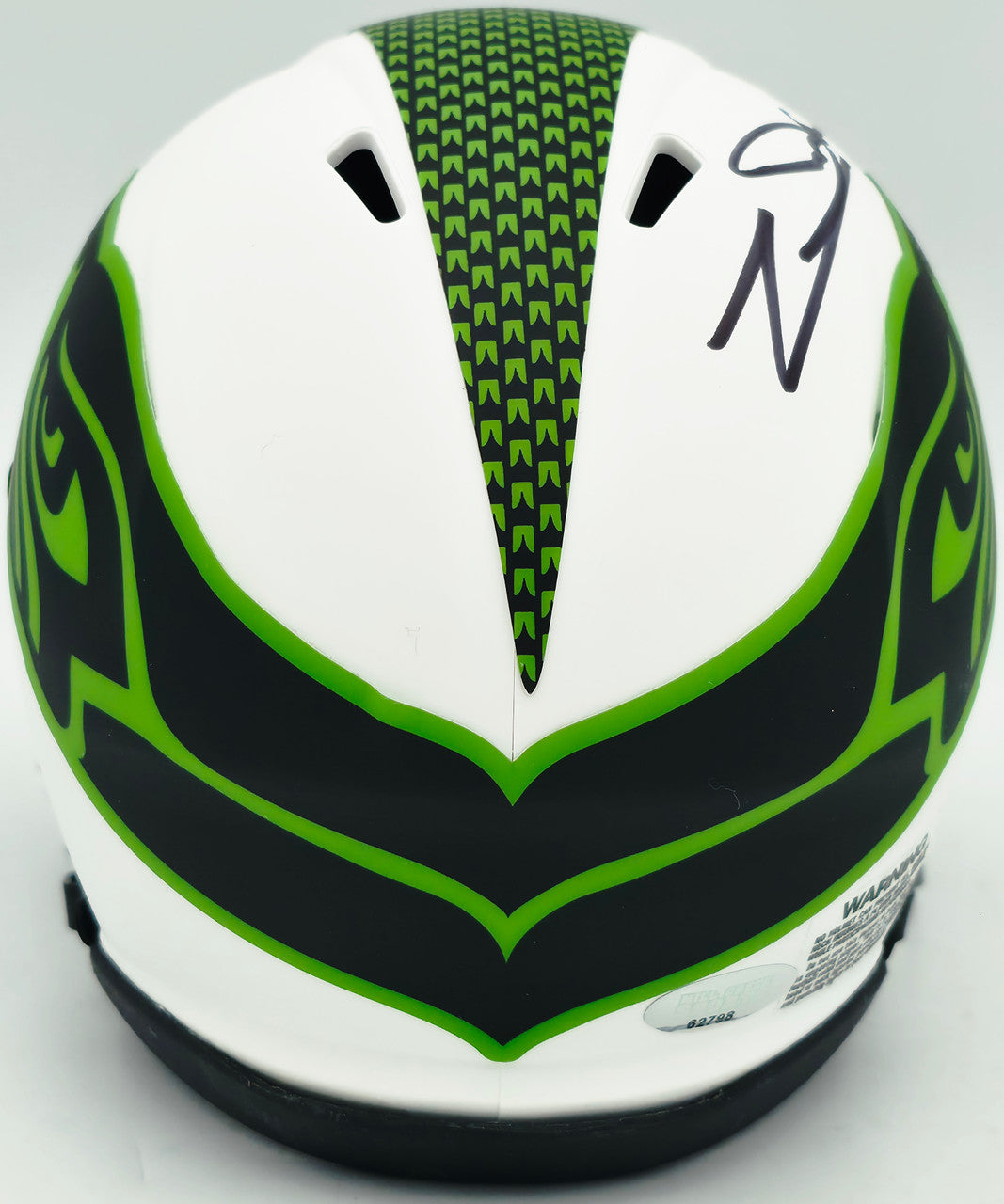 Zach Charbonnet Autographed Seattle Seahawks Lunar Eclipse White Speed Mini Helmet MCS Holo Stock #256966