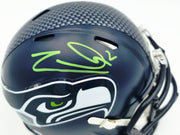 Zach Charbonnet Autographed Seattle Seahawks Blue Speed Mini Helmet MCS Holo Stock #256967