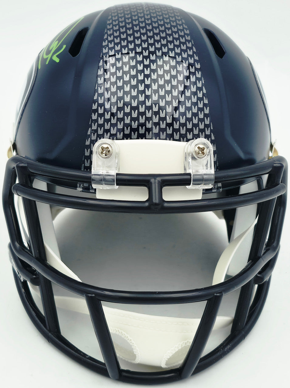 Zach Charbonnet Autographed Seattle Seahawks Blue Speed Mini Helmet MCS Holo Stock #256967