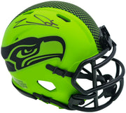 Zach Charbonnet Autographed Seattle Seahawks Rave Green Speed Mini Helmet MCS Holo Stock #256968